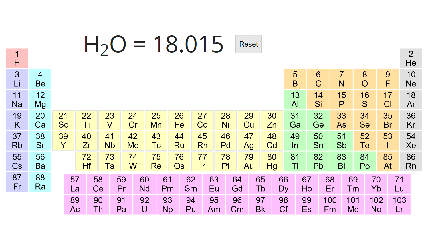 Molecular Weight Calculator