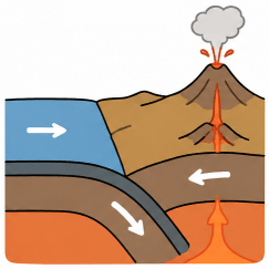 Plate tectonics convergent boundary